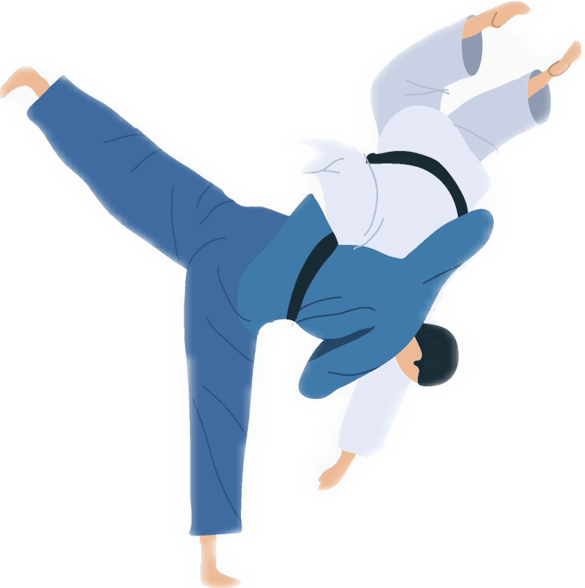 BJJ gym illustration