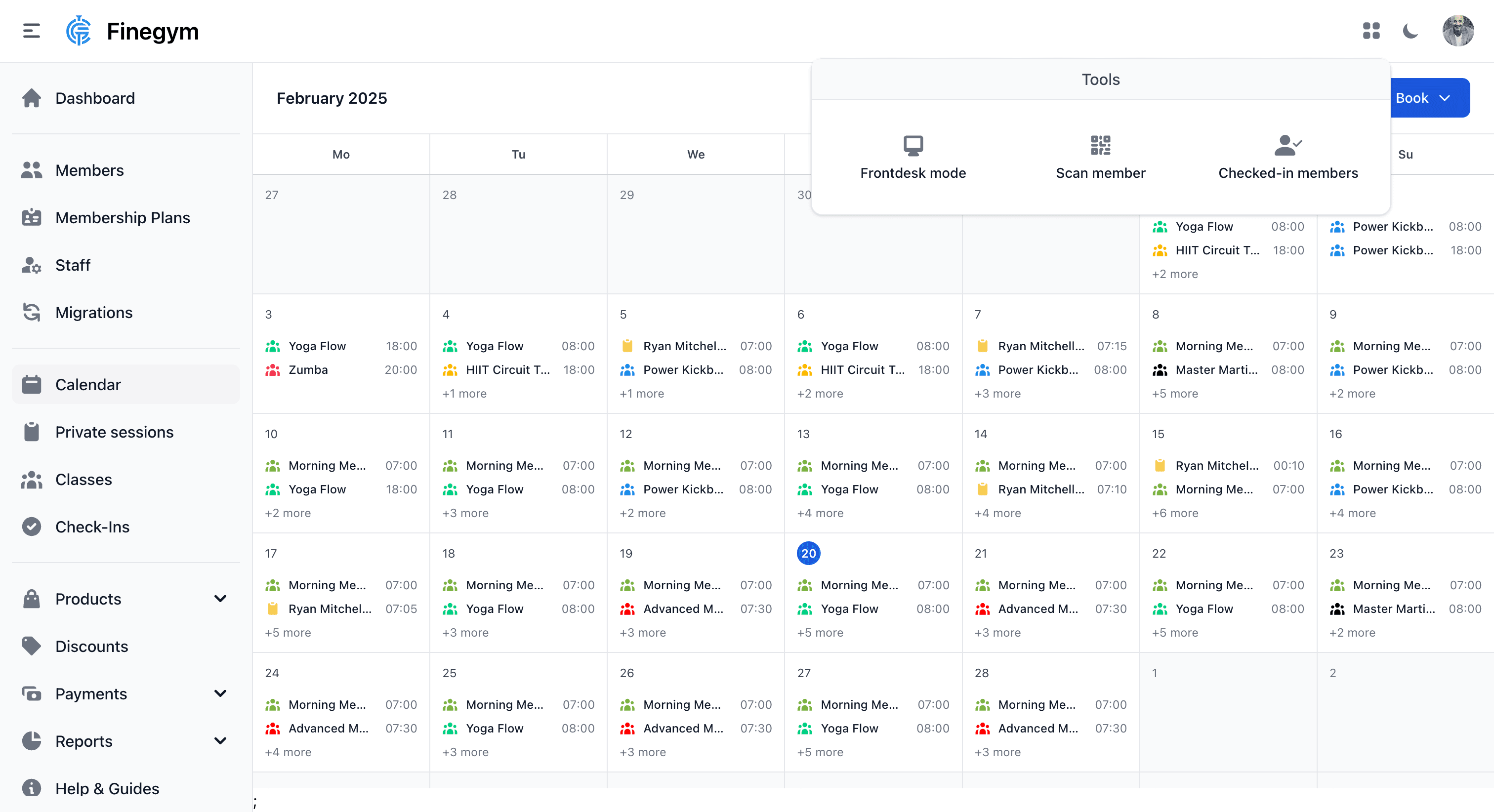 Begin with check-ins and scheduling right away.