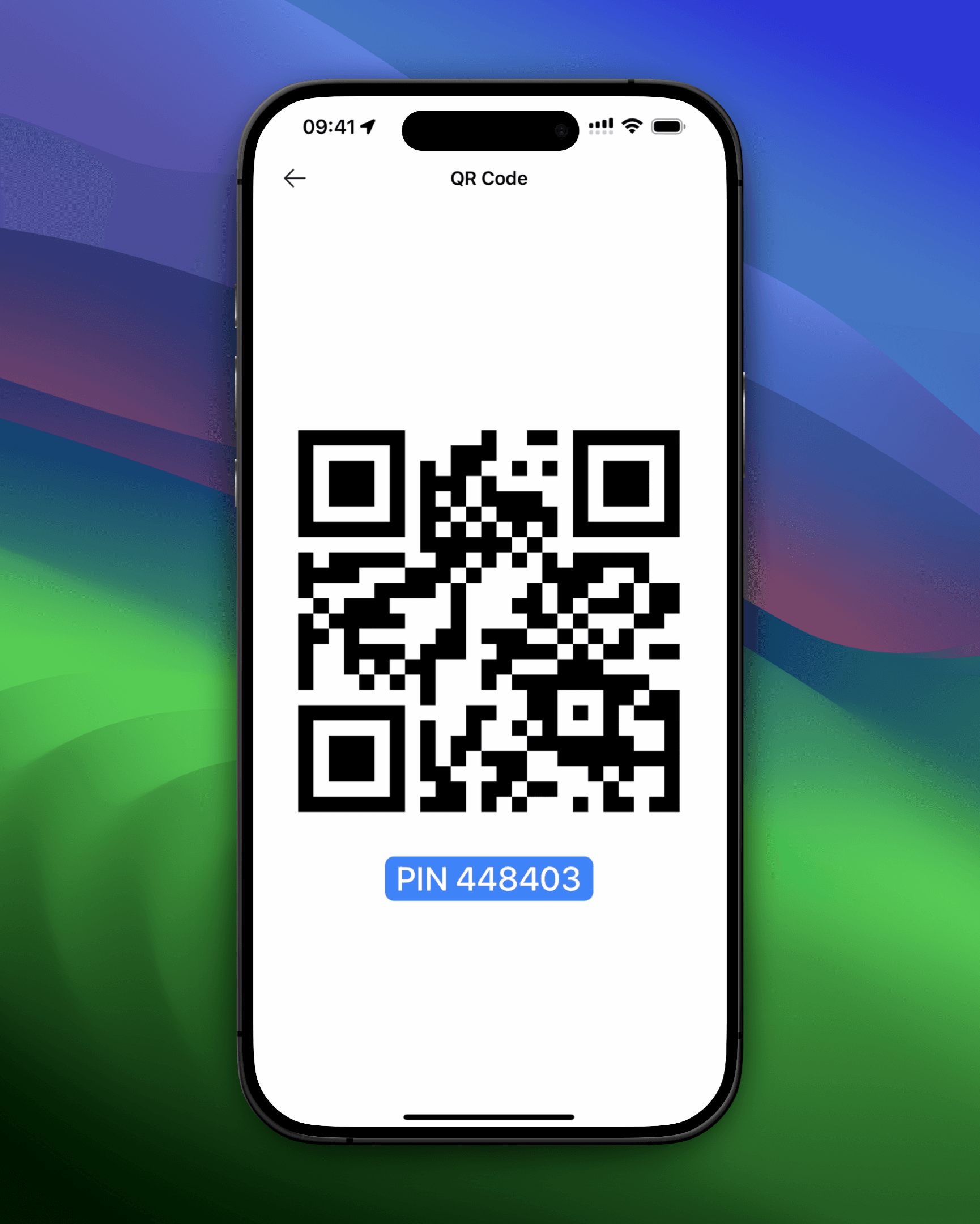 Screenshot showing die qr code auf Mitglieder App for schnell check-ins