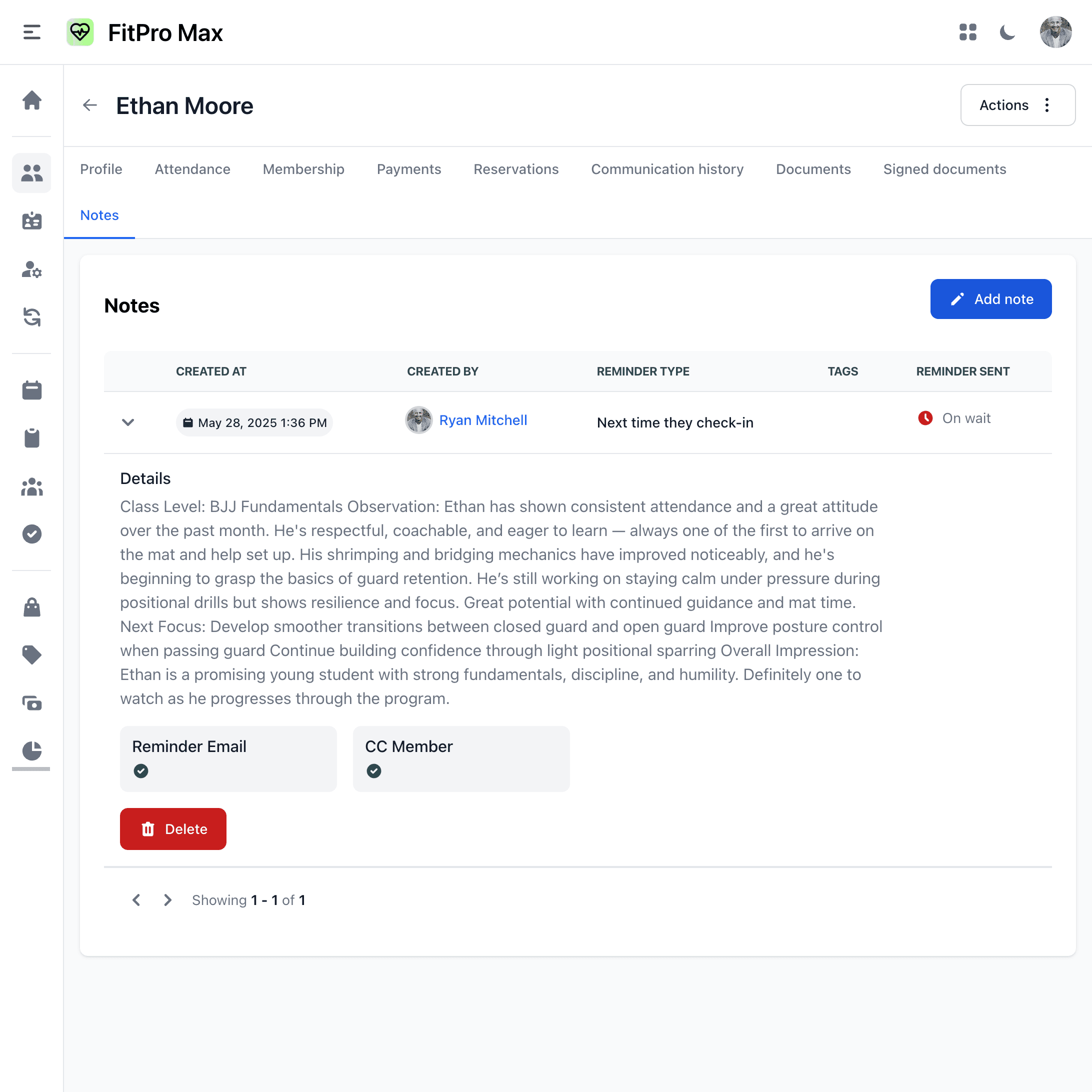 Martial Arts Class Management Screenshot Martial Arts Class Management Screenshot