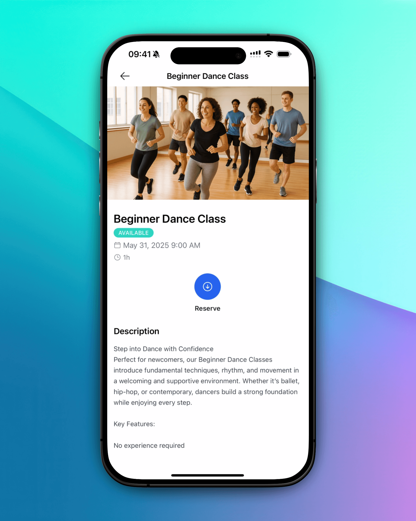 Mobile screenshot von available dance Kurse auf die Mitglieder-App