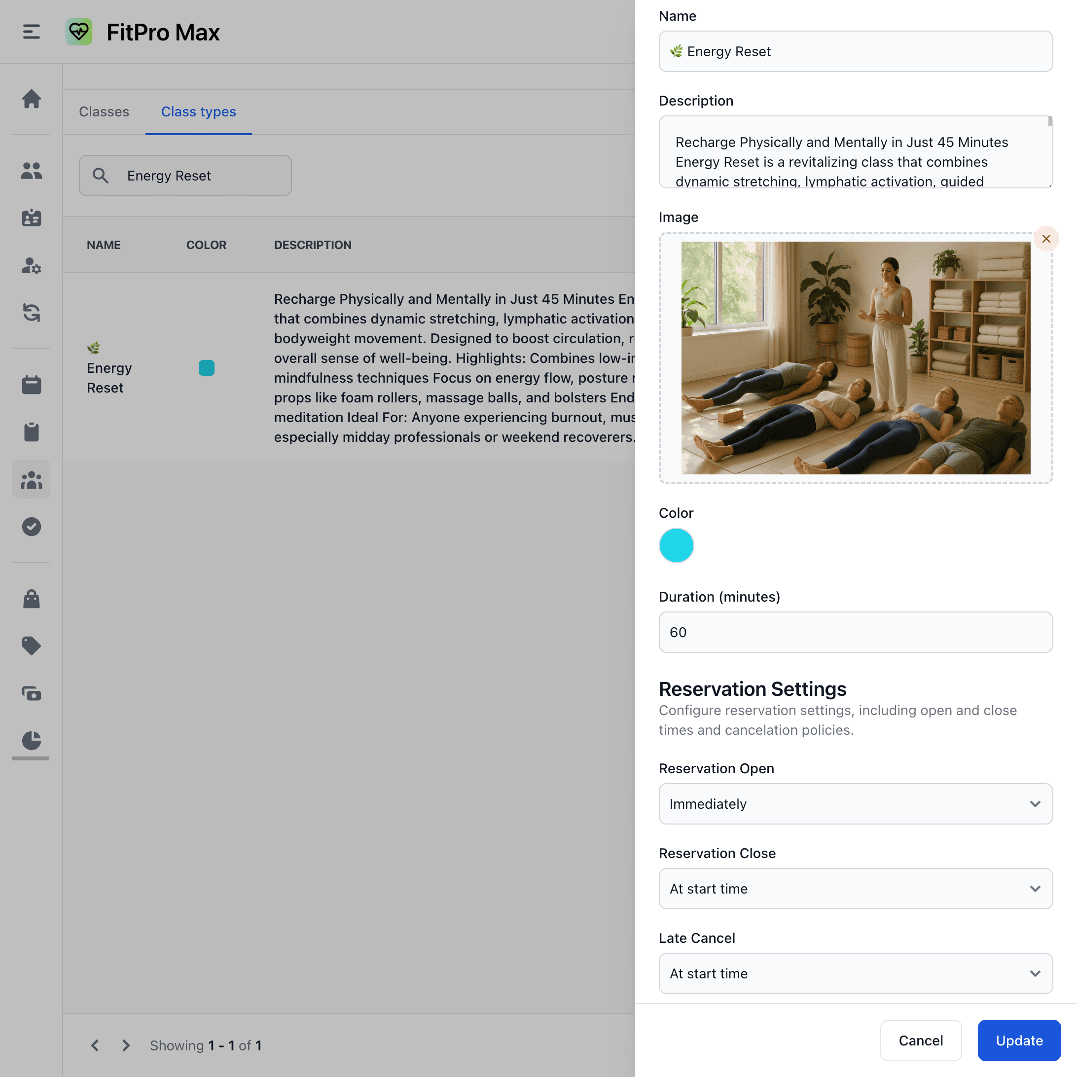 Boutique-Fitness Kurs Verwaltung Screenshot Boutique-Fitness Kurs Verwaltung Screenshot